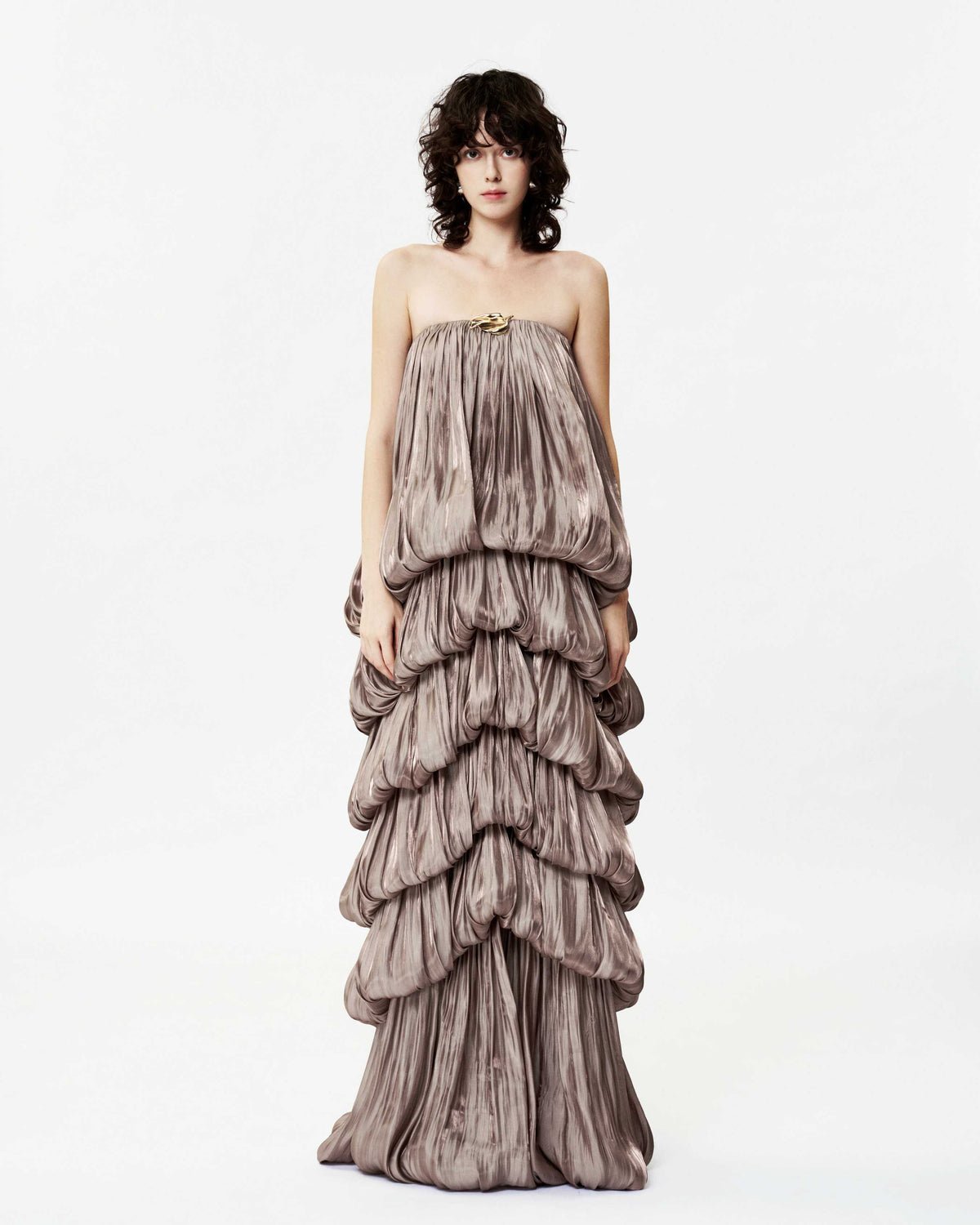 Maxi Glitter Silk Mushroom Dress