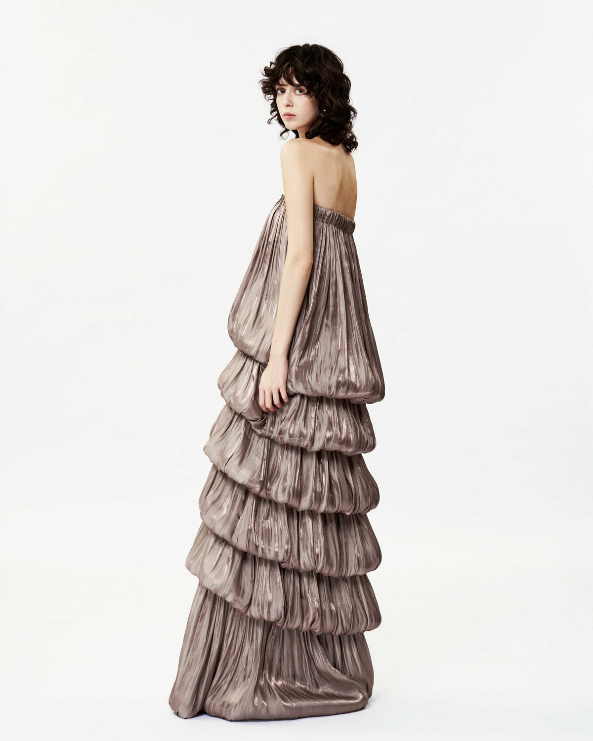 Maxi Glitter Silk Mushroom Dress