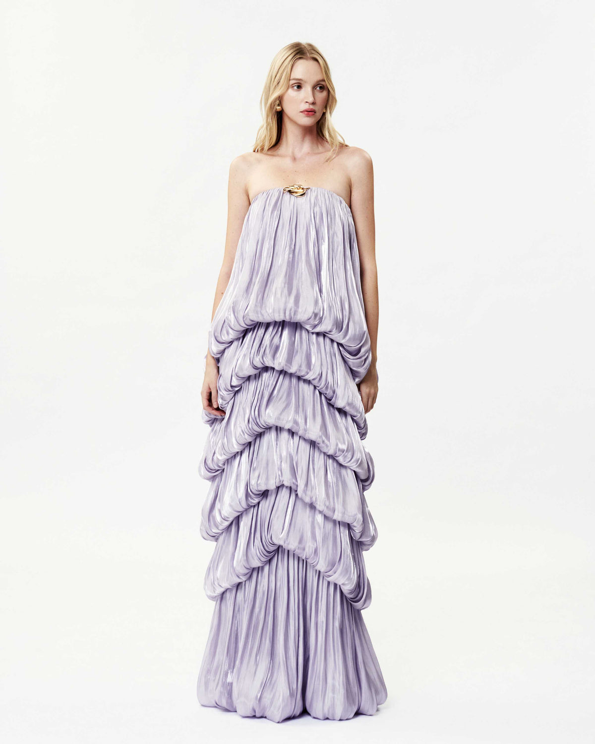 Maxi Glitter Silk Mushroom Dress