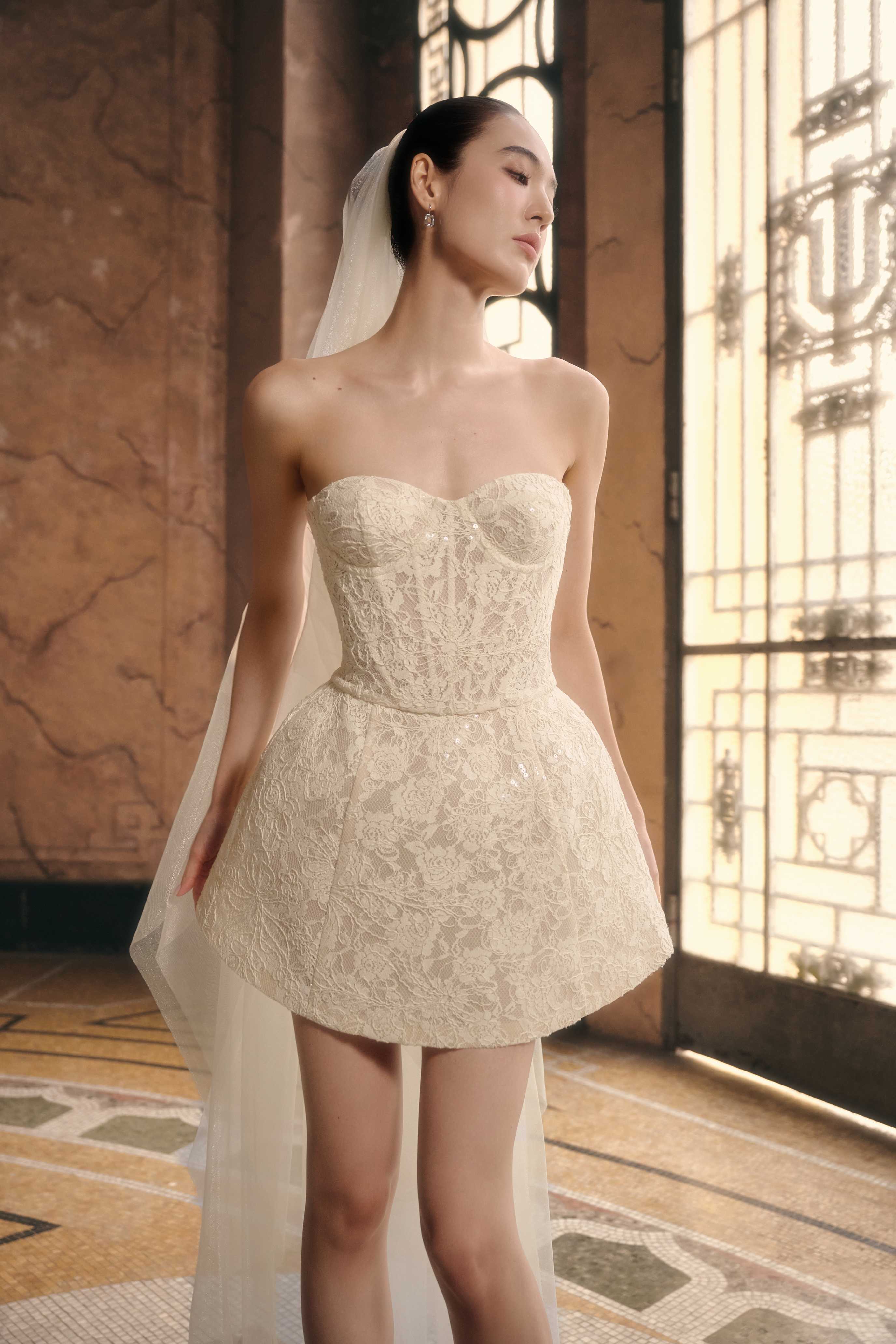 Aurelia Lace Bubble Corset Dress (Pre-Order 14 Days)