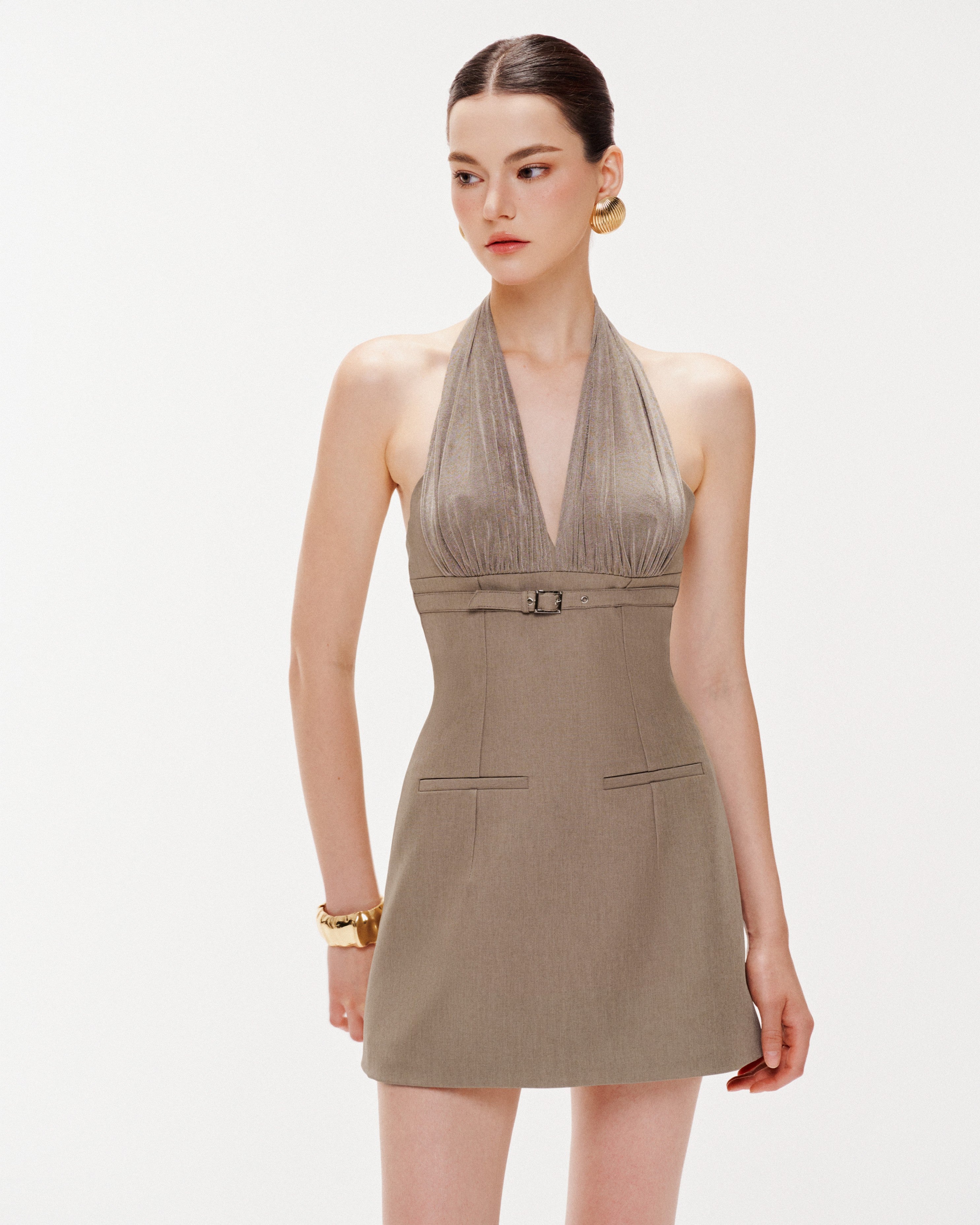 Bustier Stretch Belt Dress