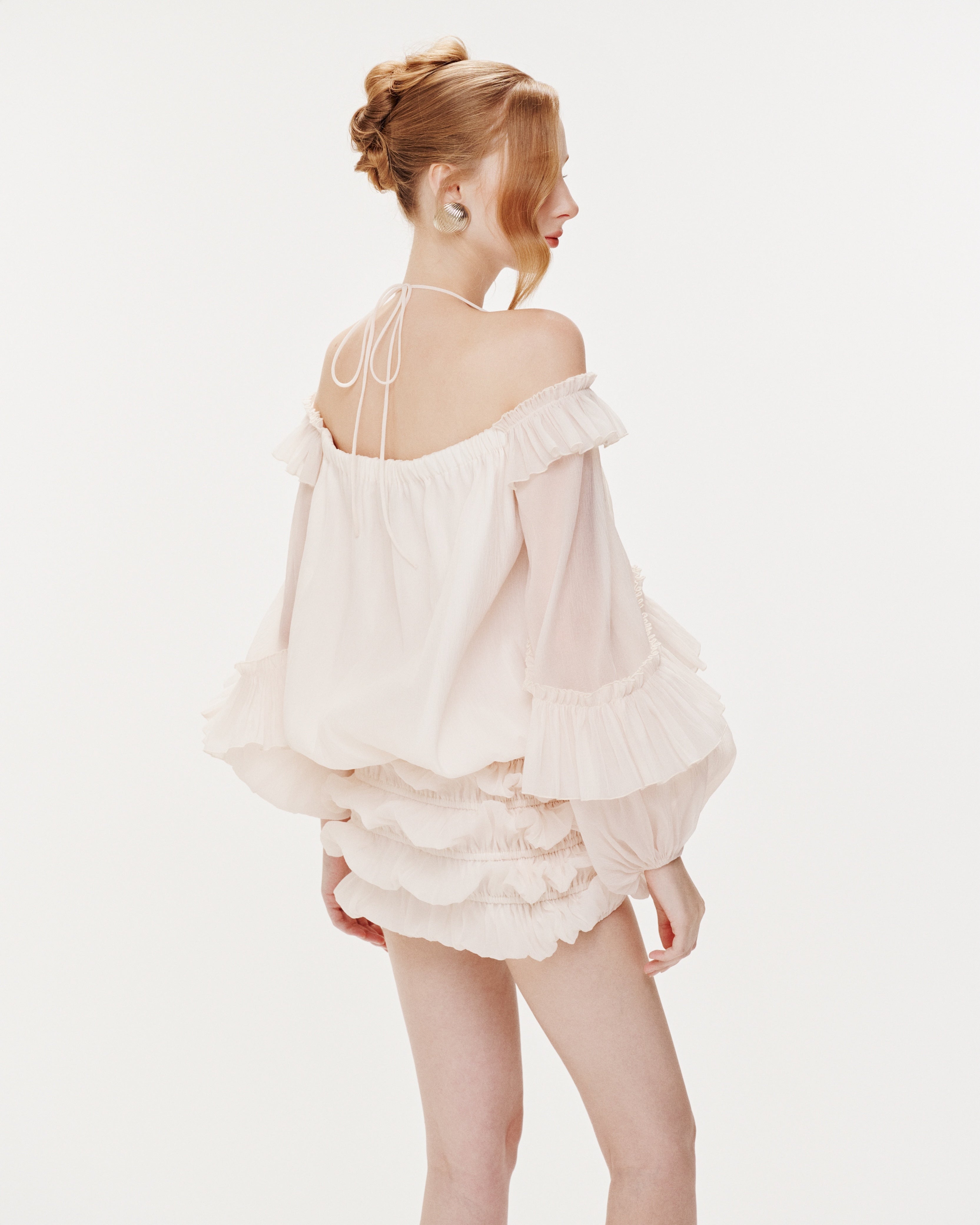 Puff Sleeve Organza Dress
