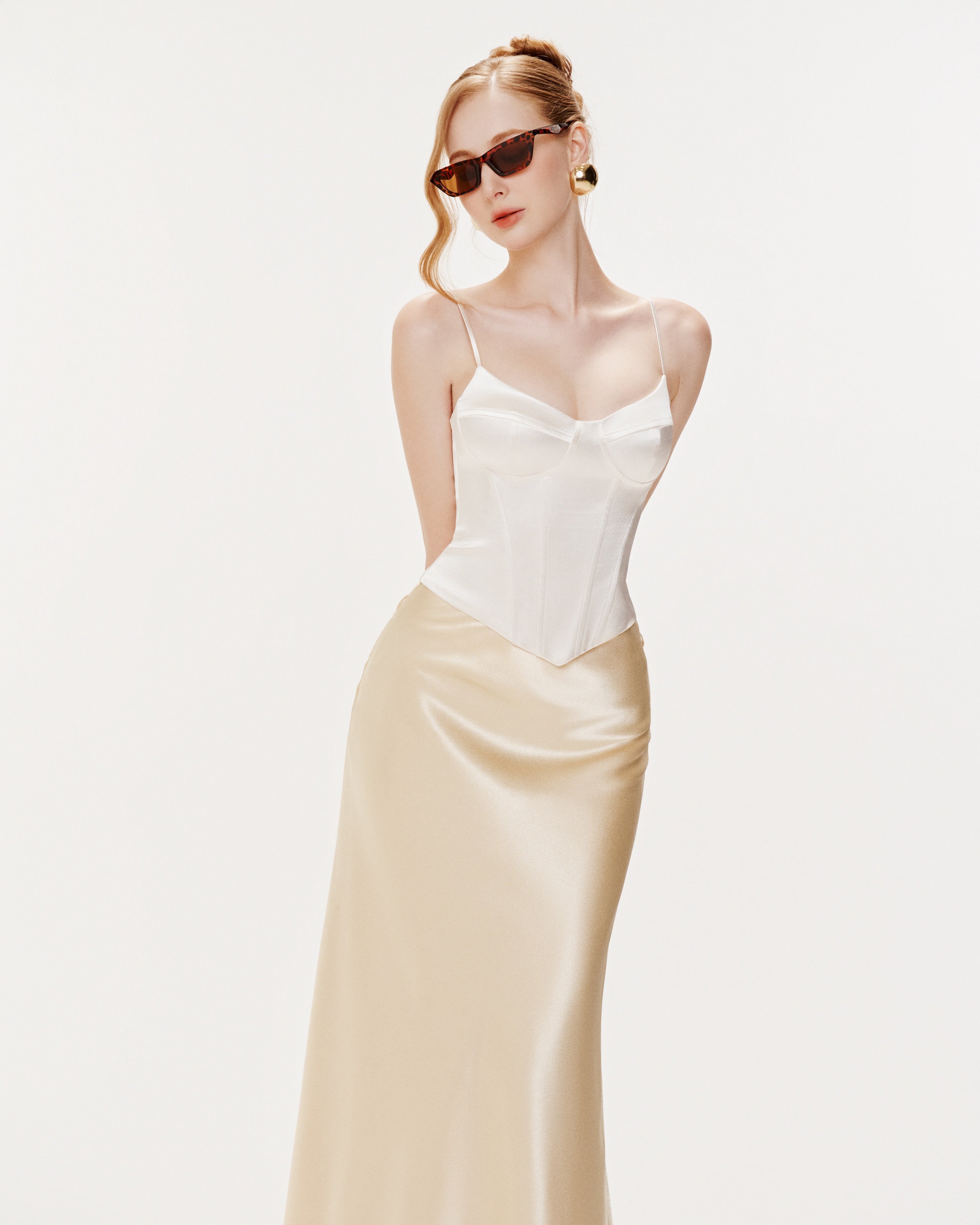 Silk Corset Top
