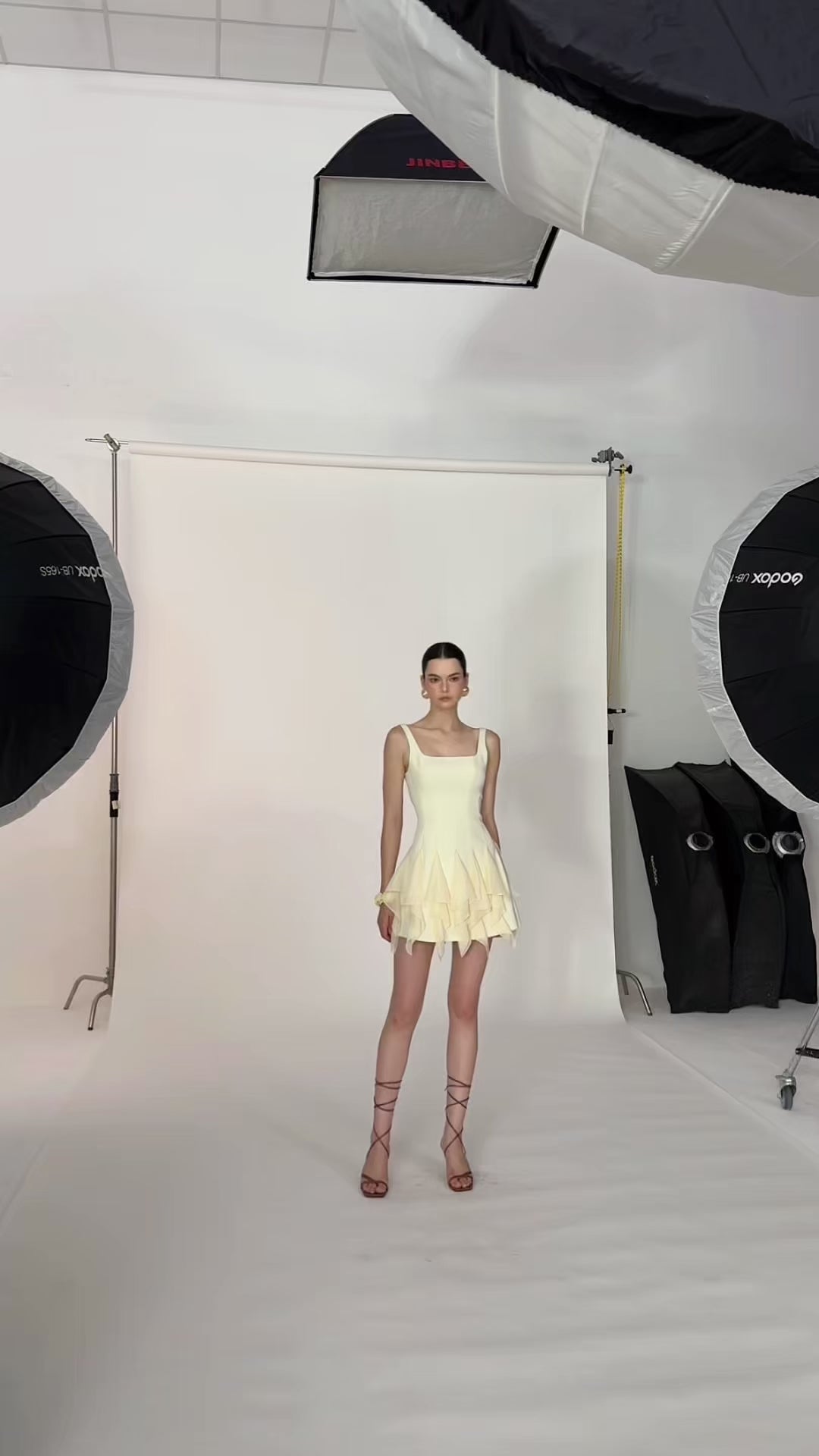Pointed Ruffles Dress