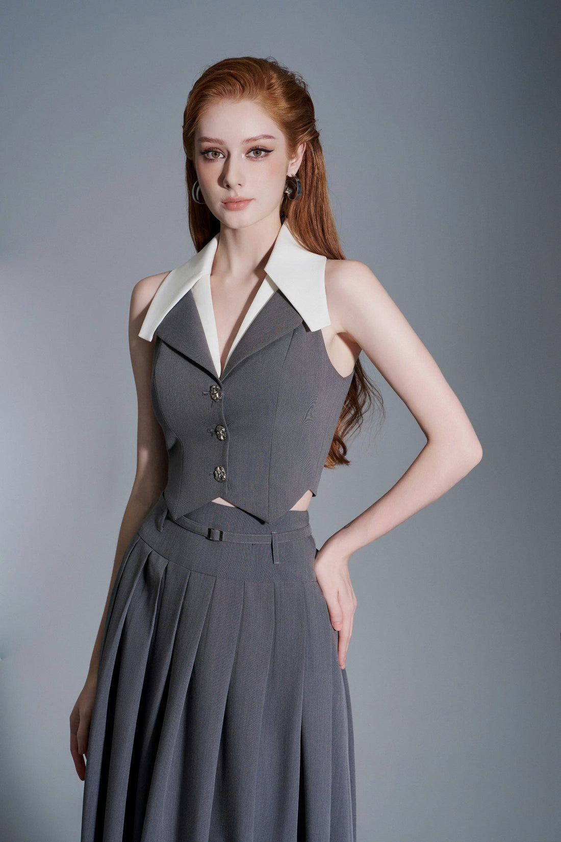 Grey Sleeveless Gilet