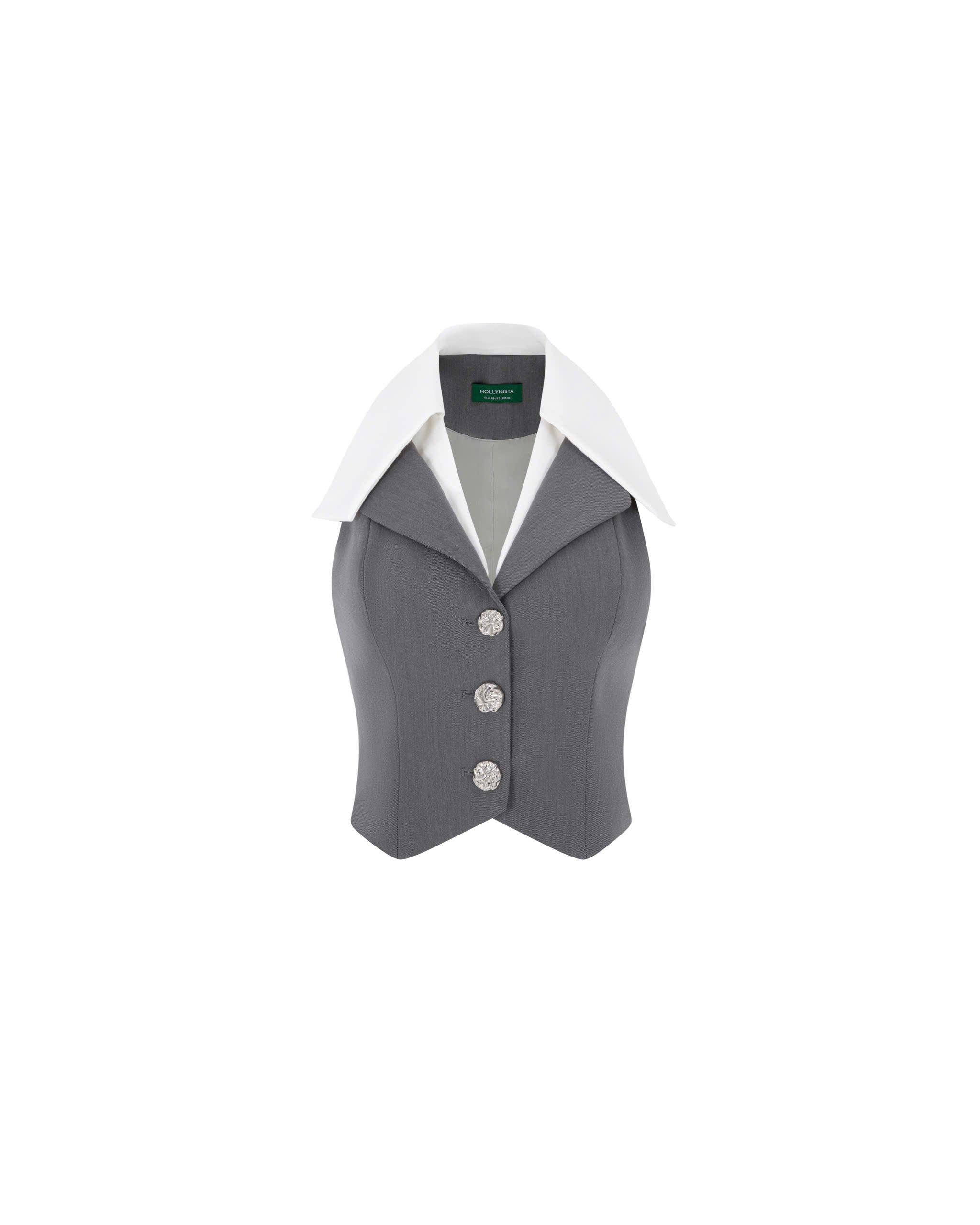 Grey Sleeveless Gilet